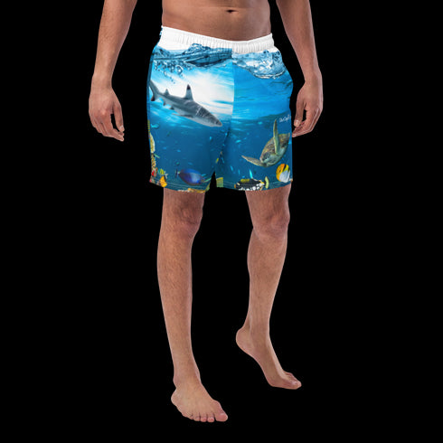 Men's Shark Reef Recycled Swim Trunks UPF 50+